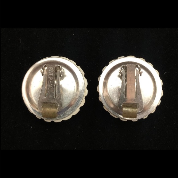 Bakelite Rare Estate Find Vintage Carved Butterscotch Earrings 1.25” Diameter - Picture 3 of 4